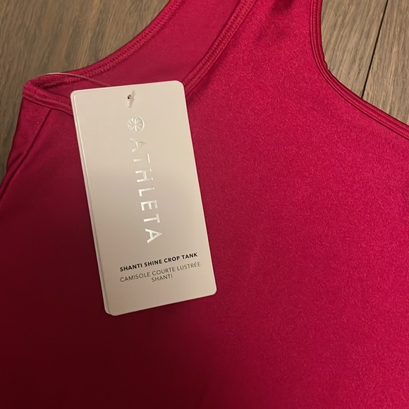 ATHLETA SHANTI SHINE CROP TANK TOP NWT AND NWOT cyclamen - Picture 3 of 4